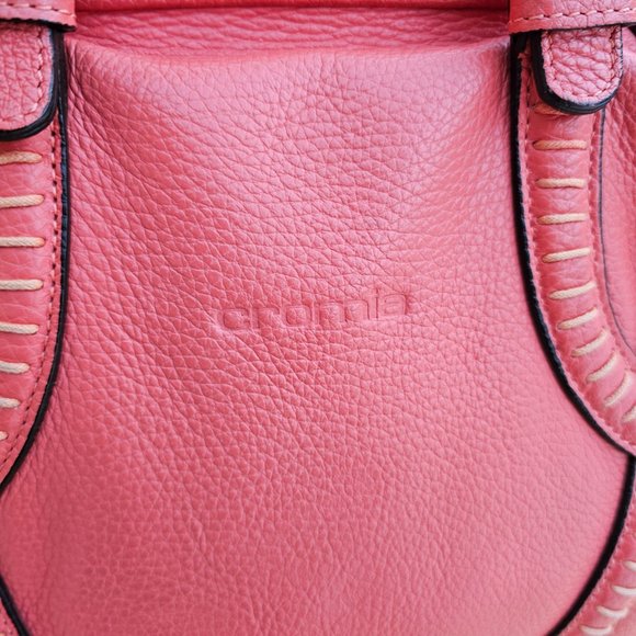Cromia Womens Pink Pebble Leather Shoulder Bag, Made in Italy, Pre-owned - Picture 2 of 16